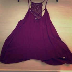 Burgundy tank